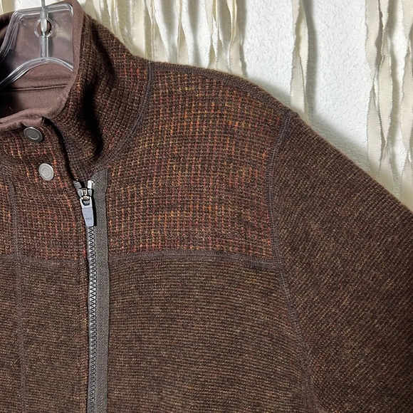 Title Nine Women’s Brown Wool Side Zip Knit Jacket Size Large - Picture 5 of 15